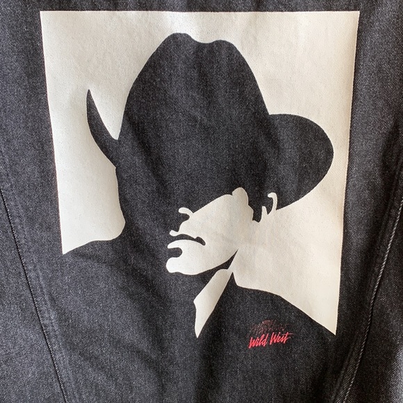 Rare Vintage 80s”/90s” Marboro Black Denim Jacket XL/ TG Unisex - Picture 2 of 7